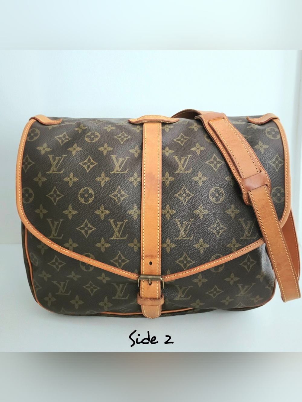 Authentic LOUIS VUITTON LV XL Saumur 35 Monogram Crossbody Messenger Vintage